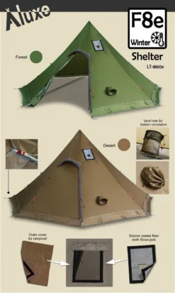 Luxe Outdoor Winter Shelter F8e -Hilleber Camping Magasin tipi luxe outdoor winter shelter f8e 05